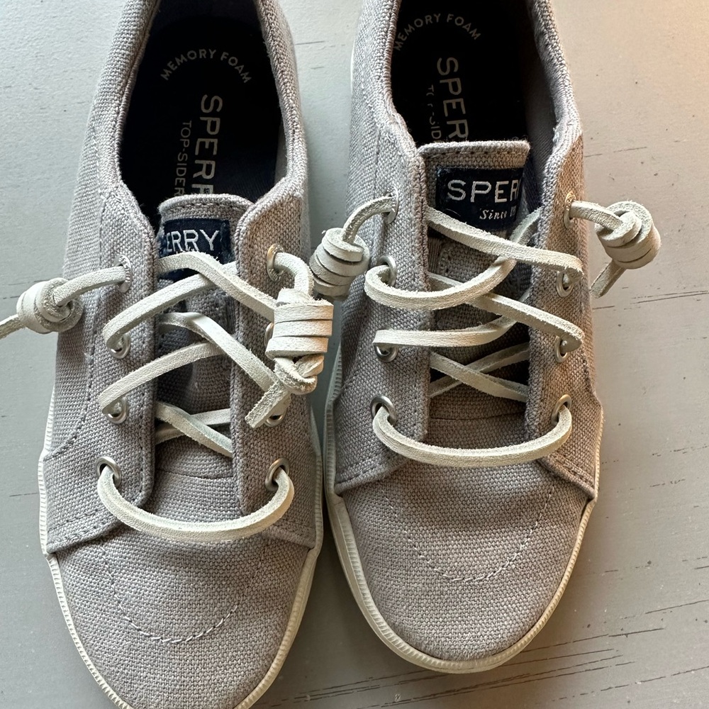 Sperry Light Gray Canvas Shoes
